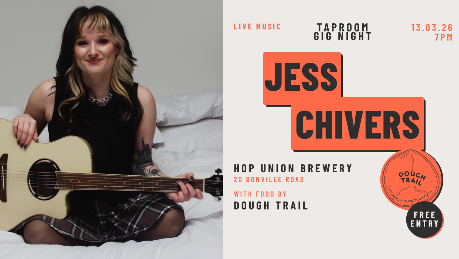 LIVE MUSIC: JESS CHIVERS W/ DOUGH TRAIL PIZZA