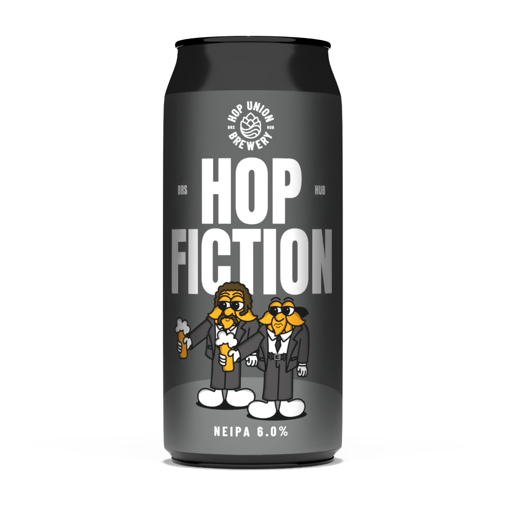 Can of Hop Fiction NEIPA beer from Hop Union Brewery Bristol